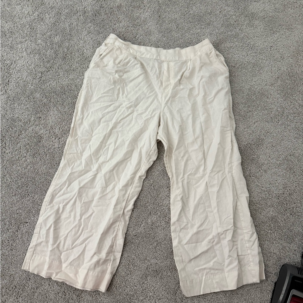 Women's Bone Canopy Linen Blend Pleated Trouser XL - Picture 4 of 4